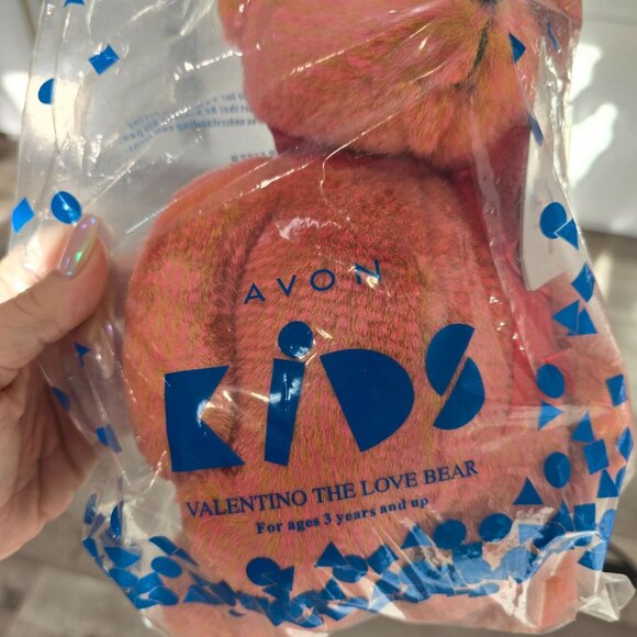 Avon Kids Valentino The Love Bear Plush Toy - Pink & Orange Colors - Picture 2 of 4